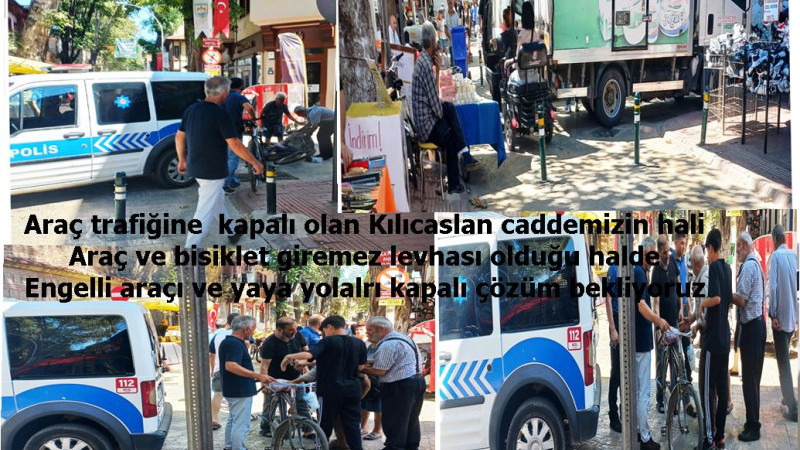 Araç trafiğine kapalı olan Kılıçaslan caddemizin hali