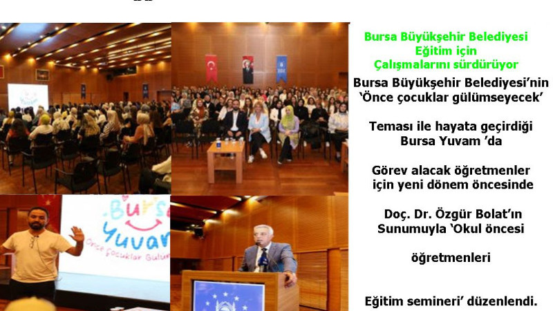 Bursa Büyükşehir Belediyesi Eğitim için çalışmalarını sürdürüyor