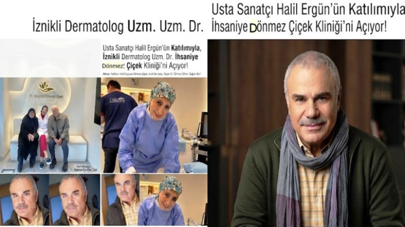 Usta Sanatçı Halil Ergün İznikli Doktorun Açılışında: Uzm. Dr. İhsani
